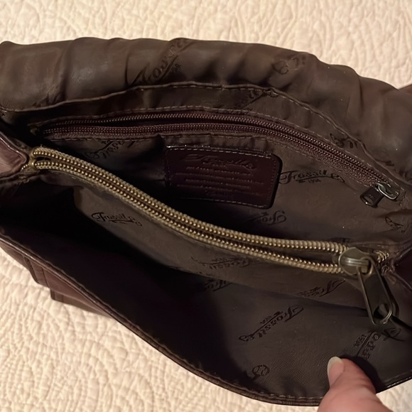 Vintage brown fossil leather bag - Picture 4 of 8